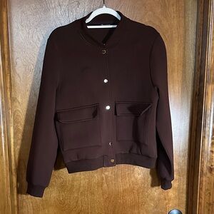 Chic Brown Bomber Jacket